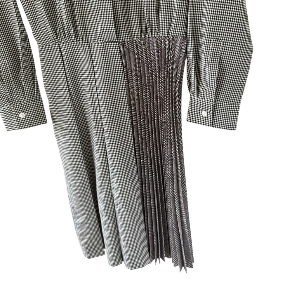 Weekend Max Mara Checkered Pattern Wool Pleated D… - image 4